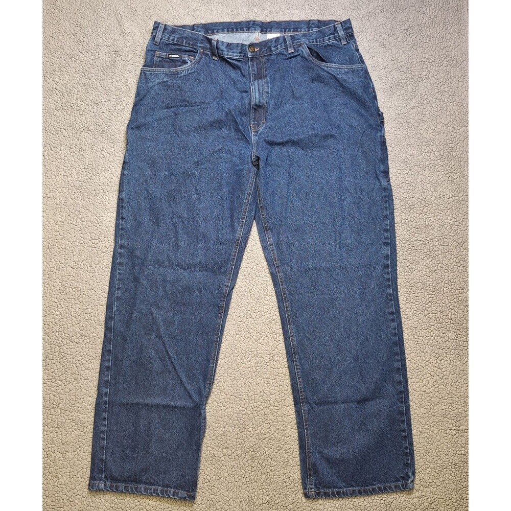 Berne Carpenter Jeans Mens 44x34 (actual 43x33) Straight Leg Blue Denim workwear